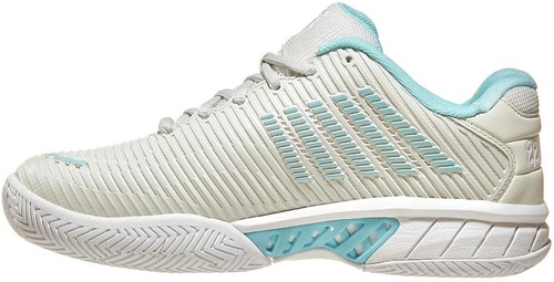 *NIB* K-SWISS HYPERCOURT EXPRESS 2 WIDE TENNIS SHOES (GRAY/WHITE/BLUGLOW) SZ 9 - Picture 2 of 5