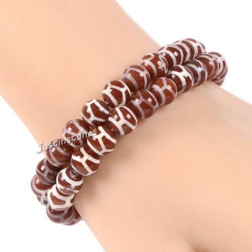 8mm Fashion round gemstone beads stretchable bracelet 7" - Picture 173 of 286