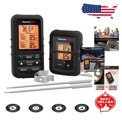 Versatile Wireless Meat Thermometer - Dual Probes & USDA Temp Settings Included