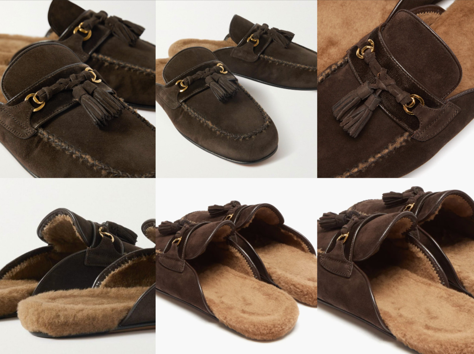 Tom Ford Stephan Shearling Tasselled Loafers Slippers Lambskin Shoes 41 image 8