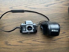 Nikon F Photomic FTN SLR Film Camera Body Chrome and Leather Case