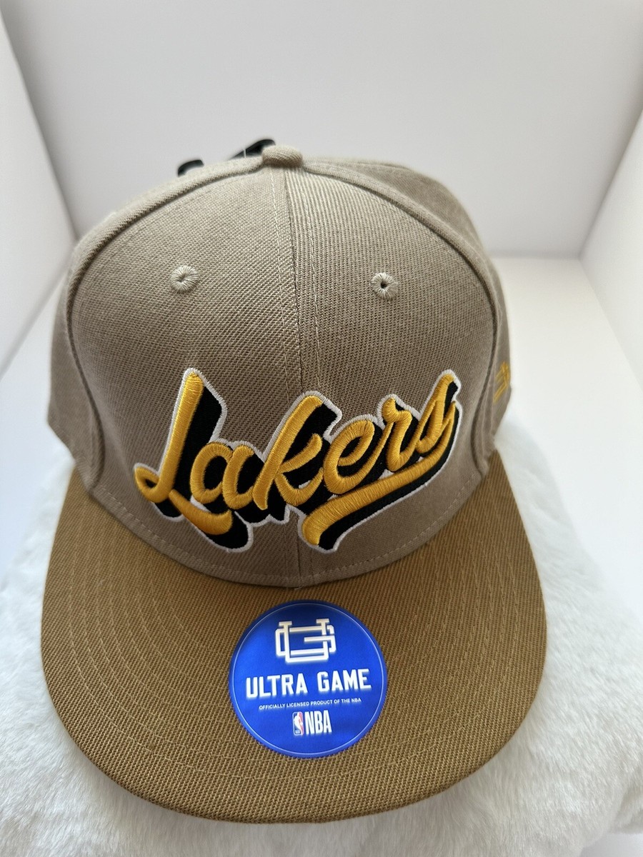 Baseball Cap Tan Lakers Hat LA Lakers Hat Tan Brown Ultra Game