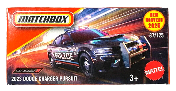 Matchbox 2023 Dodge Charger Pursuit 37/125 2025 Power Grabs Mbx 1:64 Modellauto-image