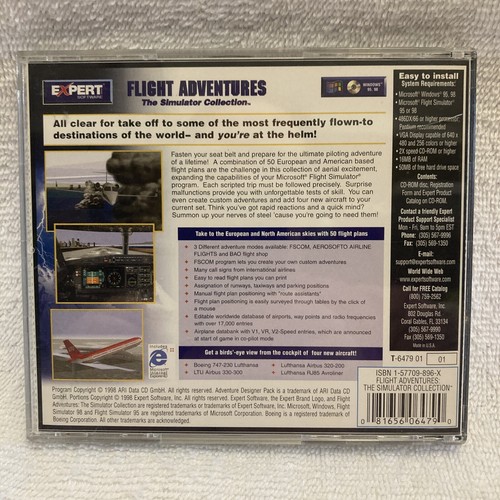 Flight Adventures By Expert Software Microsoft Flight Sim 95/98 Add-on (PC 1998) - Picture 2 of 5