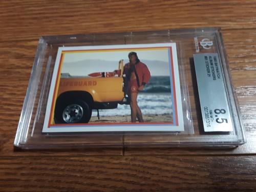 1993 Merlin Baywatch David Hasselhoff Sticker BGS 8.5 *POP 1, NONE HIGHER*