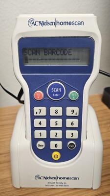 AC Nielsen Homescan CK2 Rechargeable Barcode Scanner w/Manual And Cables.