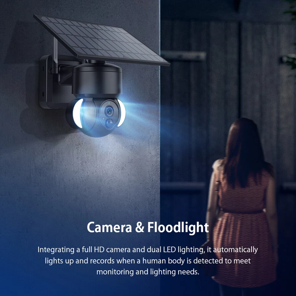 Solar Camera PIR Motion Detection Tuya Surveillance CCTV Camera UK - Image 3 of 4