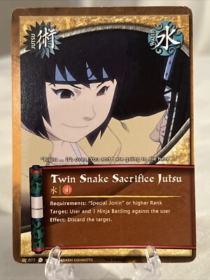 Naruto CCG 1st Edition Twin Snake Sacrafice Jutsu 077 NM | eBay