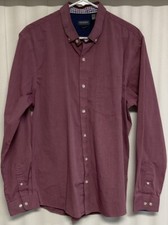 Van Heusen Long Sleeve Button Up Shirt Men  s Large Purple