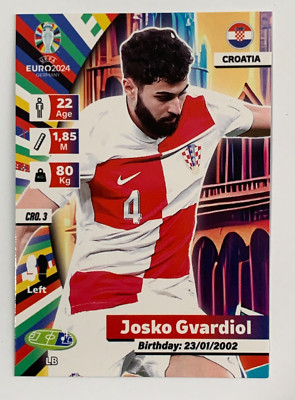 2024 UEFA EURO GERMANY EF Card #075 CRO.3 JOSKO GVARDIOL Croatia