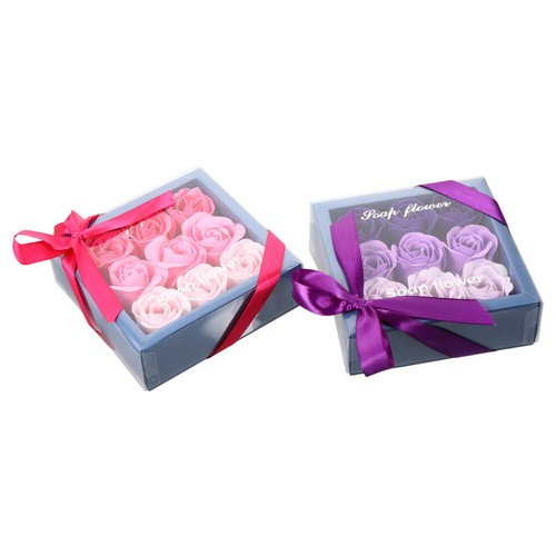 2 Kisten Seife Rosenstrauß Geschenkbox Seife dekoratives Bouquet Gegenwart - Bild 6 von 12