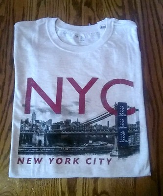 NEW GAP NYC Manhattan Bridge New York City Souvenir Crew Shirt