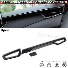Carbon Fiber Texture Side Dashboard AC Air Outlet Cover For Toyota Corolla Cross