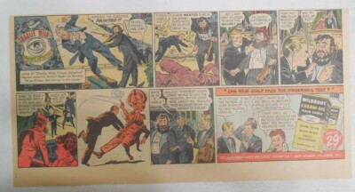 Wildroot Hair Tonic Ad: Charlie Wild Private Detective! from 1950's 7  x 15 inch