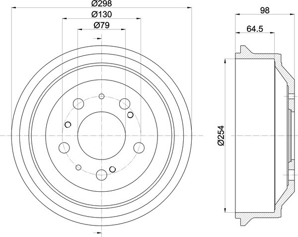 For Fiat Ducato Peugeot Boxer Citroen Relay Mintex Brake Drum Rear Axle