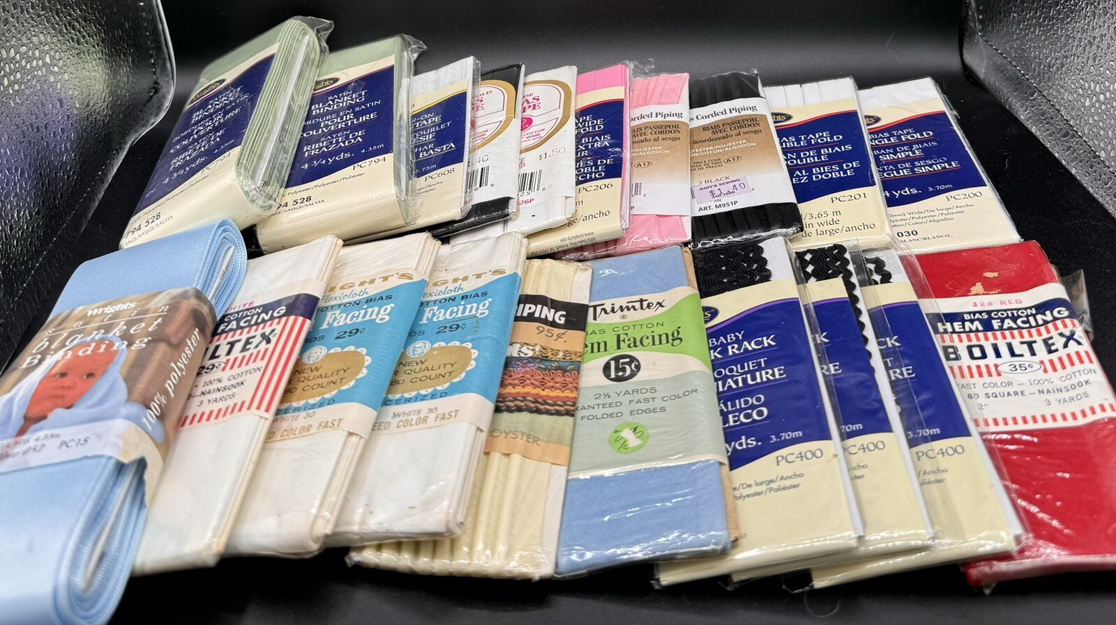 Mixed Lot 20 Vintage Trims Piping Bias Tape Hem Facing Blanket Binding Rick Rack