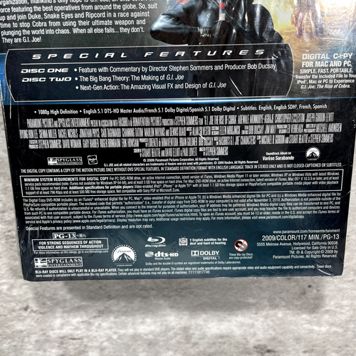 G.I.JOE The Rise Of Cobra Blu-ray Disc 2-Disc Digital Copy Edition Neu Sealed - Bild 5 von 5