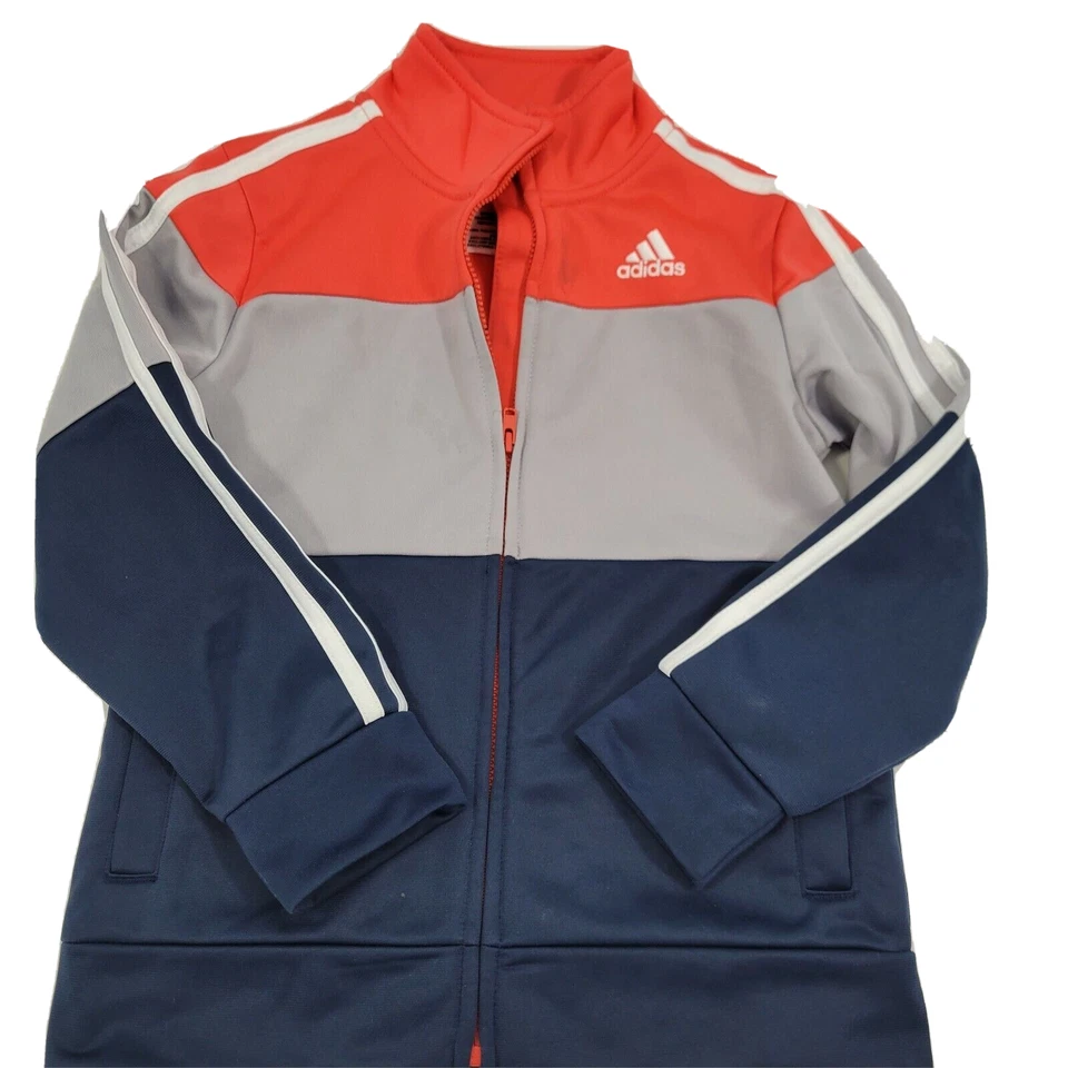 Adidas Toddler Size 5 Red, Navy & Gray Zip Hoodie 51622-0649 - Image 2 of 4