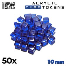 Würfel Tokens - BLAUE 10mm - Ressourcen Meep...