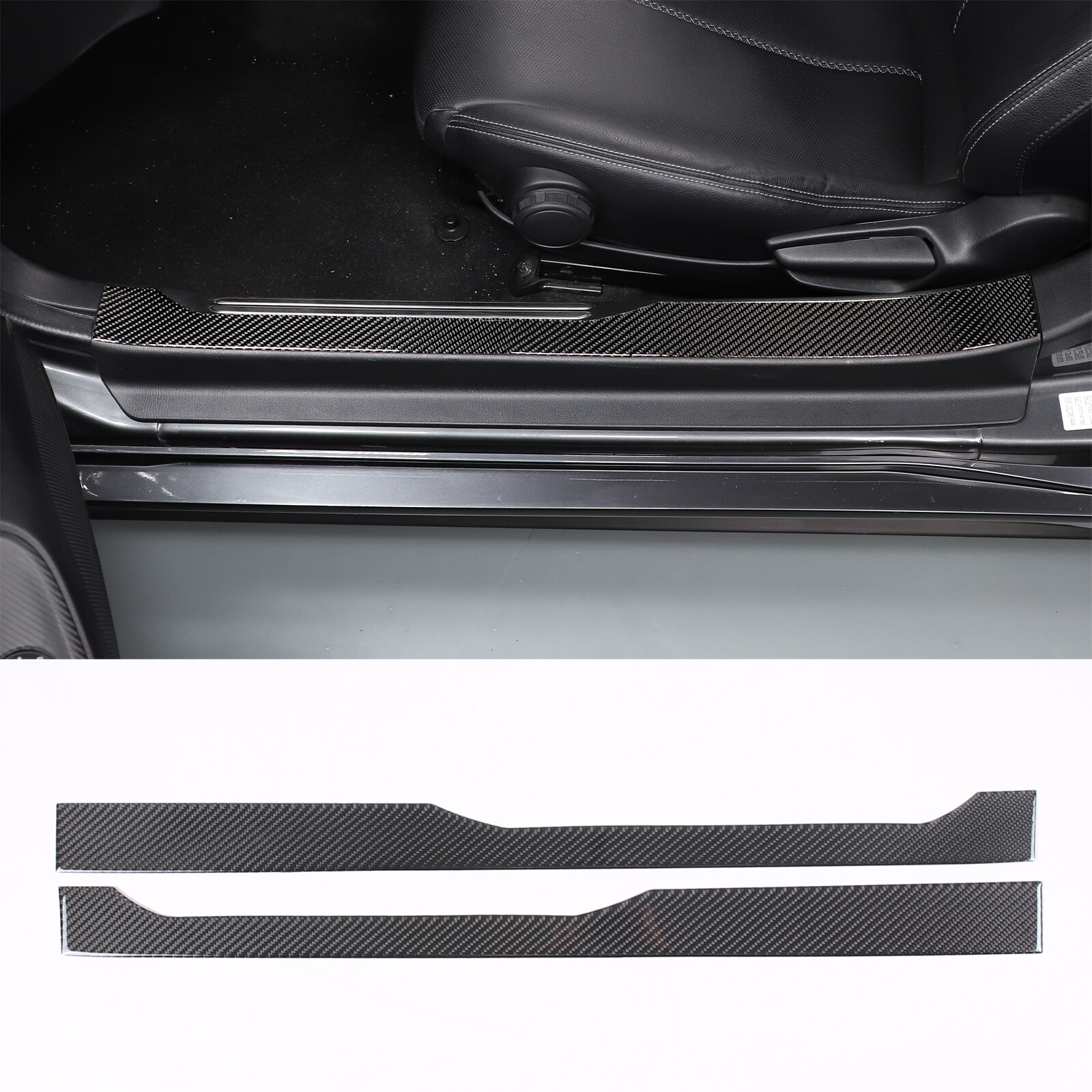 Soft Carbon Fiber Door Sill Protector Trim Sticker For Mazda MX-5 Miata 16+ US