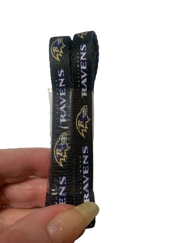Baltimore Ravens Shoe Laces NFL Team Colors 54" One Pair Lace Ups Gift NWT - Picture 3 of 3