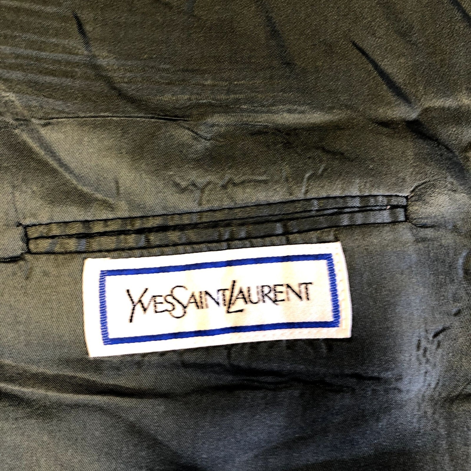 Cappotto Sportivo Vintage Yves Saint Laurent BIRDSEYE Giacca Doppio Petto YSL Blazer 42