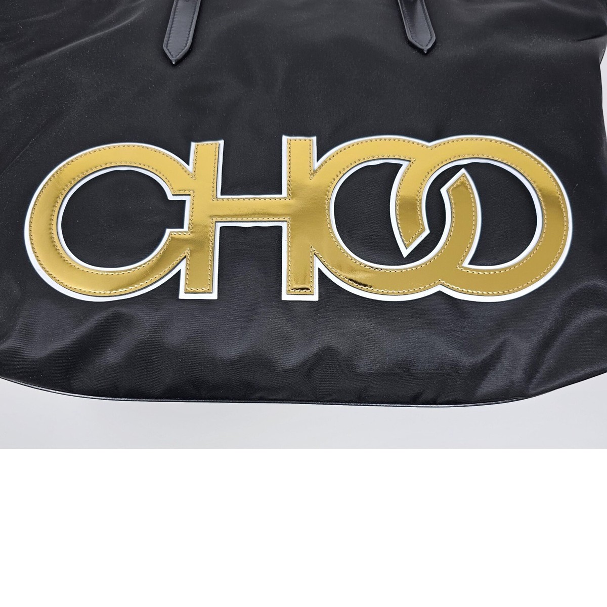 Jimmy Choo Larelle Appliquéd Shell Large Tote in Black | eBay display picture 3