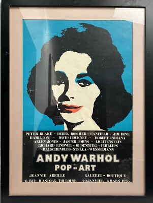 Original ANDY WARHOL French Event Poster 1975 from the Estate of a Gallery Owner