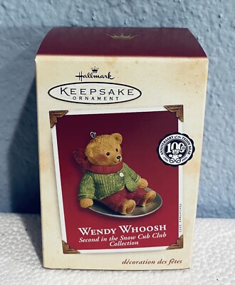 Hallmark Keepsake Ornament Wendy Whoosh 2nd in Snow Cub Club 2002 NEW