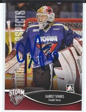 Garret Sparks Signed 2012/13 Heroes and Prospects Card Vegas Golden Knights
