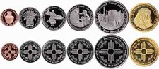 USA 1, 5, 10, 25, 50 Cents, 1 Dollar 2021 "Pueblo"