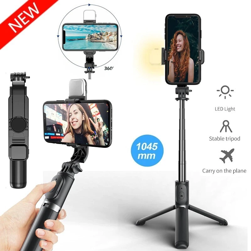 Selfie Stick Tripod Remote Desktop Stand Cell Phone Holder For iPhone Samsung US - Image 2 of 4