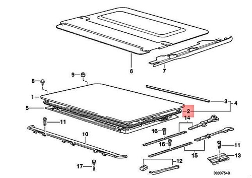 Joint D'Étanchéité De Toit Ouvrant Pour BMW Série 3 E36 - Référence OE 54128165954, Neuf Garanti 2 Ans