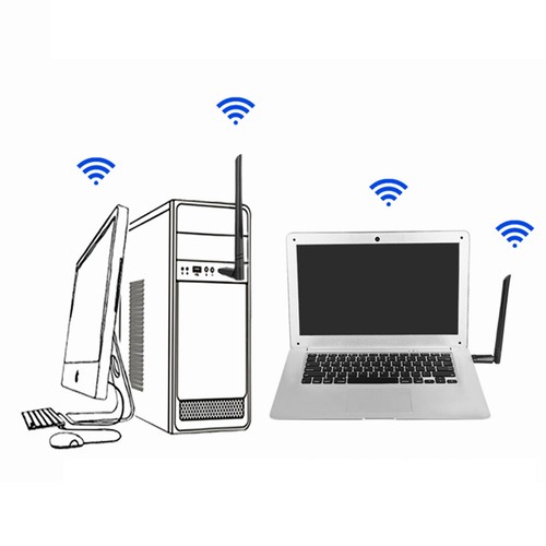 WiFi 6 USB Adapter 900Mbps Dual Band 2.4G&5GHz USB Dongle Receiver Network Card - Bild 9 von 12