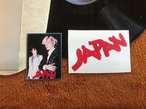 Japan s/t david sylvian 1982 lp gentlemen take polaroids epic w/2 FAN STICKERS! - Picture 8 of 15
