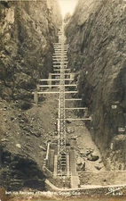 COLORADO INCLINE RAILWAY AT THE ROYAL GORGE VINTAGE SANBORN REAL PHOTO POSTCARD