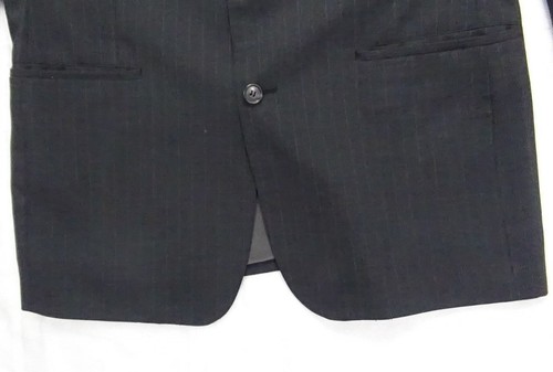 Brooks Brothers Men Blazer 39 Suit Separates Jacket Charcoal Gray Striped Wool - Picture 4 of 12