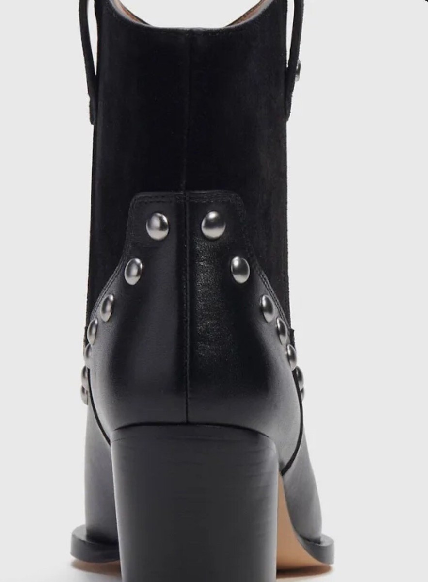 NEW Coach Pauline Bootie Women /Black/Leather/Studs/Ankle