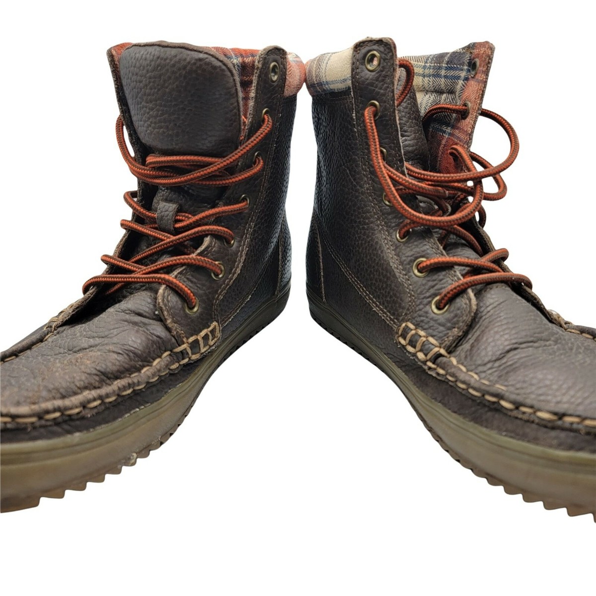 Sanuk Stratton Deluxe Leather Brown Lace Up Boots Mens 8  display picture 2