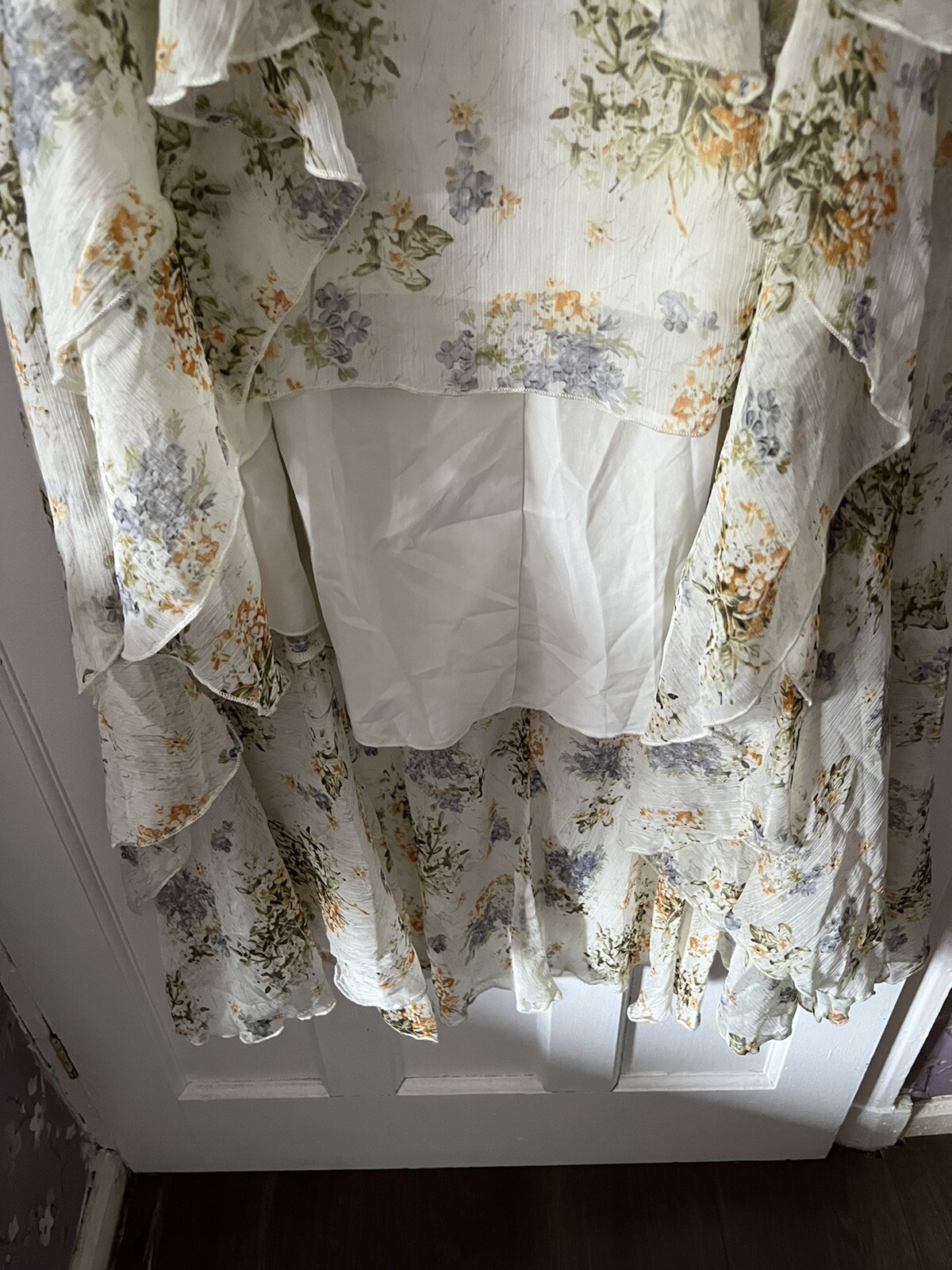 Wedding Holiday Amelia Rose Womanâs High Neck Floaty Maxi Dress Rrp£59.
