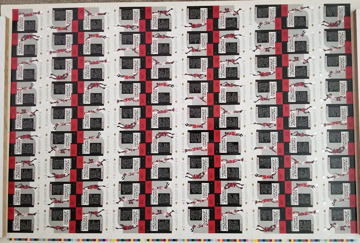 98 Finals Michael Jordan EXTREMELY RARE Uncut Sheet 90