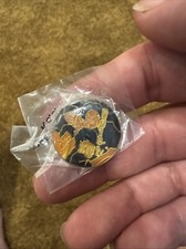 Vintage QUIET RIOT Rock Band 1980s Round Metal Enamel Jacket Hat Lapel Pin Rare