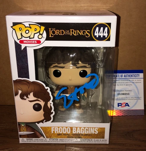 Elijah Wood Frodo Baggins Lord of The Rings Signed Autographed Funko Pop PSA E2