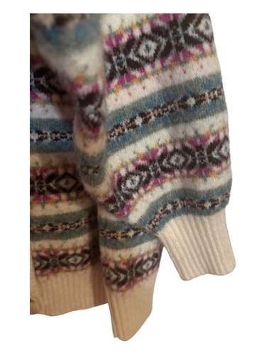 Ann Taylor LOFT Women's Cardigan Sweater Size S Cream Multicolor Southwestern - Picture 4 of 10