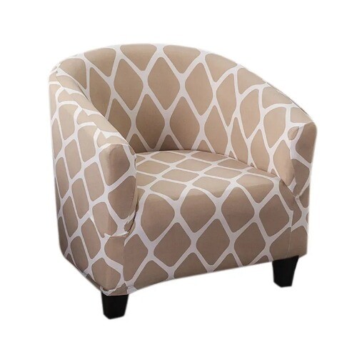 Elastischer All Inclusive Einzel Halbrund Sessel Sofabezug abnehmbarer Couchbezug - Bild 22 von 43