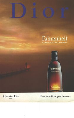 REKLAME WERBUNG 1995 DIOR Eau de Toilette für Herren Kosmetik