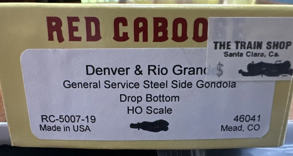 Red Caboose HO Kit #RC-5007-19 Steel Side Gondola D&RGW Rio Grande 46041 NY - Image 2 of 4