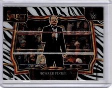 2023 Panini Select WWE Howard Finkel Zebra Ringside Prizm #222