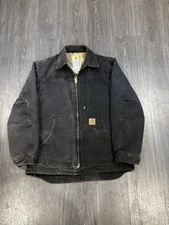 C61BLK Carhartt Vintage Sherpa Lined Big Logo Medium Jacket