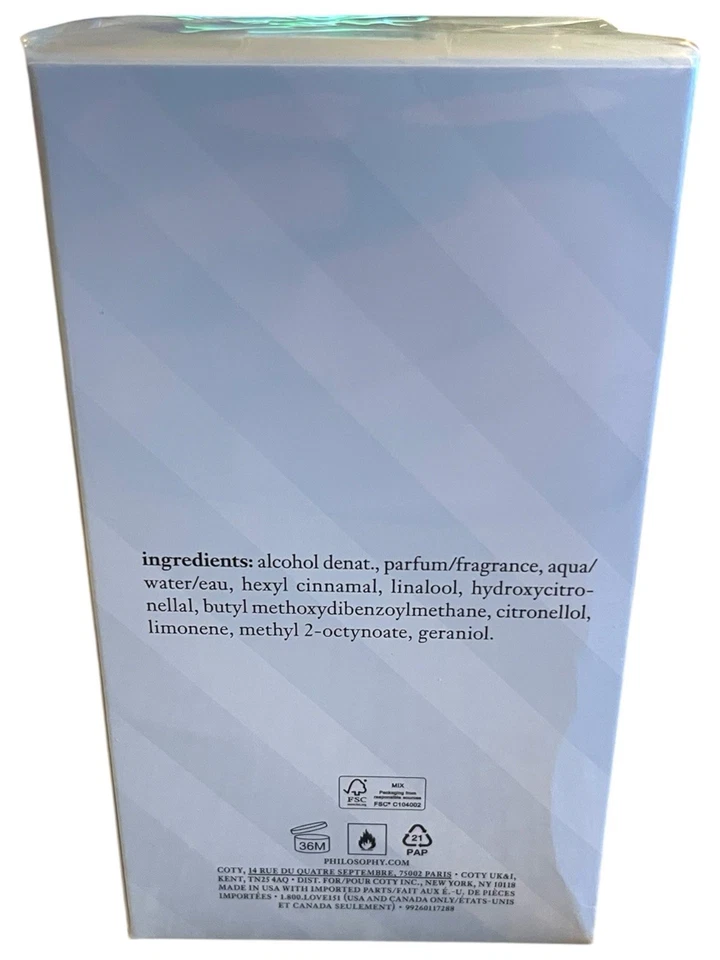 Philosophy Baby Grace Eau de Parfum 4 OZ Edición Vacacional Perfume RETIRADO Nuevo en Caja Foto 3 de 4